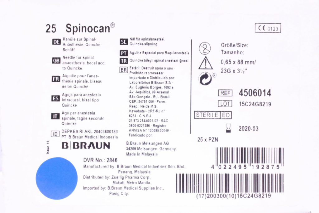 Spinal Needle (25’s), Spinocan B-braun - Tjm Enterprises